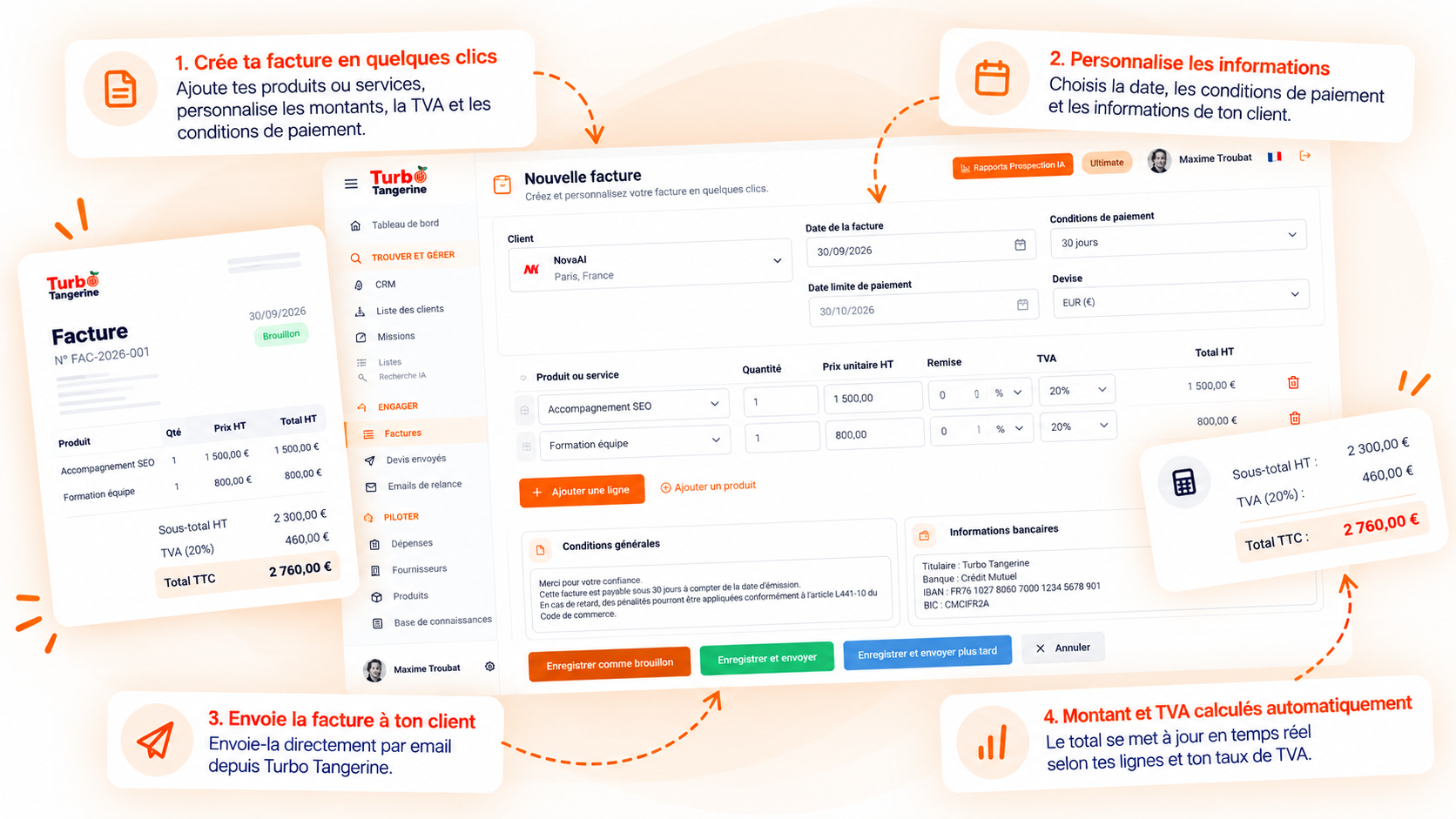 Invoicing and payment tracking Turbo Tangerine